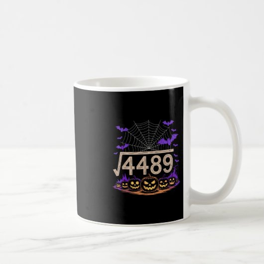 Mug Drôle 67 Mème Prof de maths 6 7 Halloween Carré Ro (Droite)