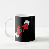 Mug Drôle 67 Mème Santa Mains Geste Six Sept Argot (Gauche)