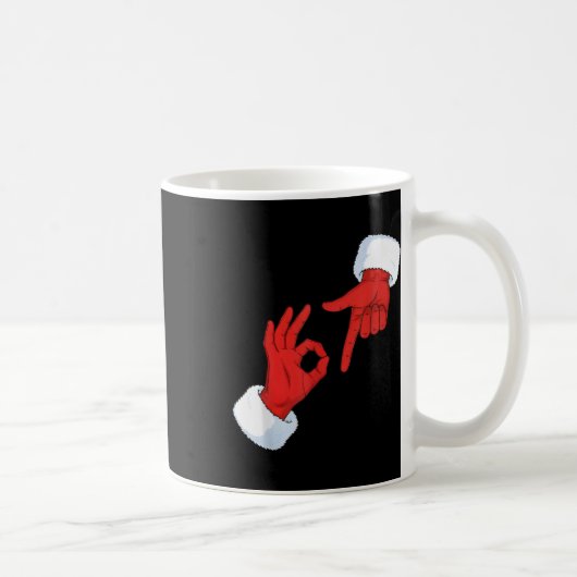 Mug Drôle 67 Mème Santa Mains Geste Six Sept Argot (Droite)