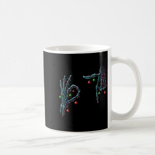 Mug Drôle 67 Mème Squelette 67 Noël Vacances Femmes (Droite)