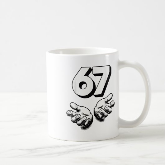 Mug Drôle 6 7 Mème Gen Alpha Gen Z Argot Six Sept  (Droite)