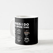 Mug Drôle 6 Choses Que Je Fais Dans Mes Livres De Temp (Devant gauche)