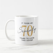 Mug Drôle 70e anniversaire cadeau (Gauche)