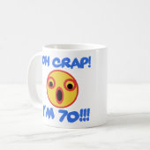 Mug Drôle 70e anniversaire Gag cadeau (Devant gauche)