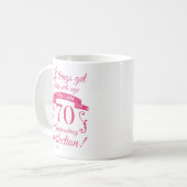 Mug Drôle 70e anniversaire 'Perfection' (Devant gauche)