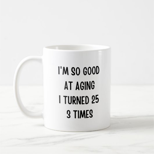 Mug Drôle 75e anniversaire cadeau (Gauche)