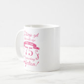 Mug Drôle 75e anniversaire 'Perfection' (Devant gauche)