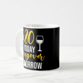 Mug Drôle 80 Anniversaire Citation Hommes Femmes 80 An (Devant gauche)