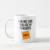 Mug Drôle à 99%. Vous êtes sûr mon préféré (Gauche)