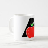 Mug Drôle A pour Pomme (Devant gauche)