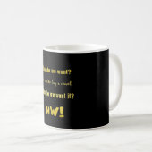 Mug Drôle Acheter une voyelle — Maintenant ! (Devant droit)
