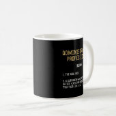 Mug Drôle administratif professionnel définition cadea (Devant droit)