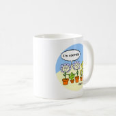 Mug Drôle adopté Cactus bébé et dessin de fleurs (Devant droit)