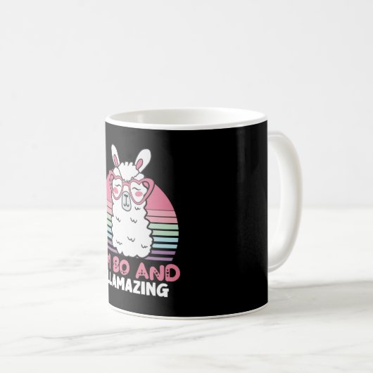 Mug Drôle Adorable Llama 80e Anniversaire Don Pour Fem (Devant droit)