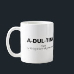 Mug Drôle Adulte<br><div class="desc">Pour ceux qui ont déménagé chez eux et qui doivent devenir responsables des corvées banales ! Avec le slogan amusant "A-DUL-TING, NOUN, LES CHOSES DULL QUE NOUS DEVONS FAIRE POUR PROUVER QUE NOUS SOMMES UN ADULTE". Un cadeau amusant pour n'importe quel adulte pour toutes les occasions, serait grand comme un...</div>