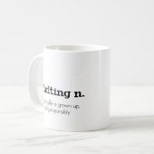 Mug Drôle adulting citation à deux côtés (Devant gauche)