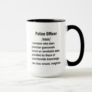 Mug Drôle Agent de police Définition cadeaux