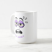 Mug Drôle Aide Brûler Sleepy Face Cartoon (Devant gauche)