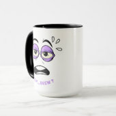 Mug Drôle Aide Brûler Sleepy Face Cartoon (Devant gauche)