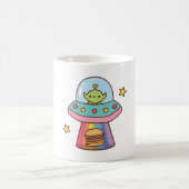Mug Drôle Alien enlève Burger Doodle (Centre)