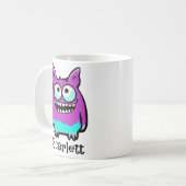 Mug Drôle Alien violet monstre vert (Devant gauche)