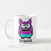 Mug Drôle Alien violet monstre vert (Gauche)