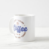 Mug Drôle Amateur De Café Dit (Devant gauche)