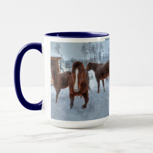 Mug Drôle Amorous Stallion et Chevaux de jument (Gauche)