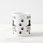Mug Drôle Amoureux des chats Crazy Cat Nom de la dame (Centre)