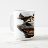 Mug Drôle âne art design (Devant gauche)