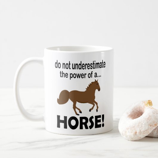 Mug Drôle Animal Cheval (Avec donut)