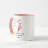 Mug Drôle Anniversaire Crème glacée arrose Humour Kawa (Devant gauche)