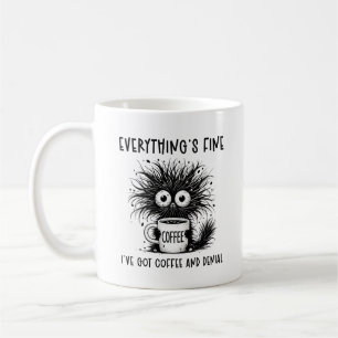 Mug Drôle Anxious Cat Café Tout va bien