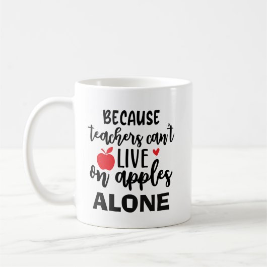 Mug Drôle Appréciation de l'enseignant Amateurs de caf (Gauche)