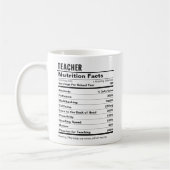 Mug Drôle Appréciation de l'enseignant La valeur nutri (Gauche)