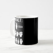 Mug Drôle Asl Langue des signes américaine Faits amusa (Devant gauche)