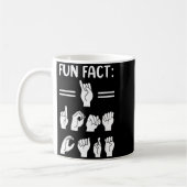 Mug Drôle Asl Langue des signes américaine Faits amusa (Gauche)