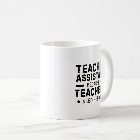 Mug drôle assistant enseignant blague (Devant droit)