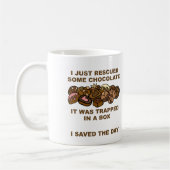 Mug drôle au chocolat sauvé (Gauche)