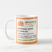 Mug Drôle automne saison Prescription Citrouille épice (Gauche)