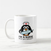 Mug drôle avec infirmière pingouin (Gauche)