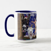 Mug drôle avec Joyeuse fête de Noël d'animal de fe (Gauche)