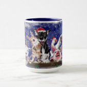Mug drôle avec Joyeuse fête de Noël d'animal de fe (Centre)