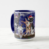 Mug drôle avec Joyeuse fête de Noël d'animal de fe (Devant gauche)