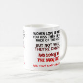 Mug drôle avec un baiser sur le cou (Devant droit)