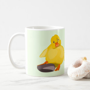 Mug drôle avec un mignon canard jaune
