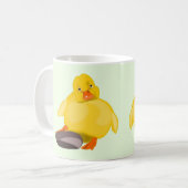 Mug drôle avec un mignon canard jaune (Devant gauche)