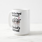 Mug Drôle Avez-vous entendu? Thème de retraite de vach (Devant gauche)