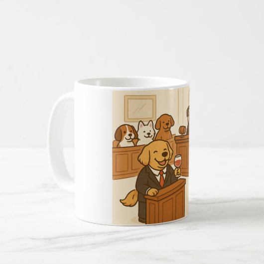 Mug Drôle Avocat Chien (Devant gauche)