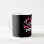 Mug Drôle Basketball Cheer Lover Femmes Moms (Devant gauche)